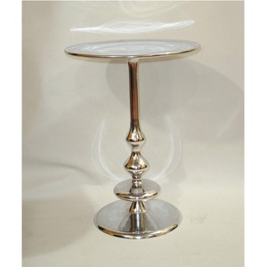 Table basse en métal aluminium la plus tendance argent poli pour table de salon, pièce centrale, table d'appoint - Product Image 2