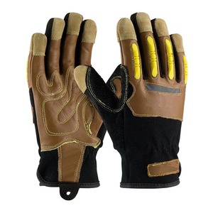 Gants de travail professionnels OEM en polyester résistant aux coupures et aux chocs, respirants et résistants à la chaleur, gants de sécurité lourds avec logo personnalisable - Product Image 1