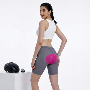 Women's <b>Cycling</b> <b>Shorts</b> With Pink Gel <b>Pad</b> Fitted Moisture Wicking Brief Style Spandex Nylon Material - Product Image 4
