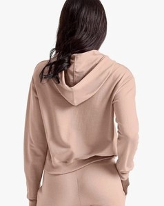 Sweats à capuche décontractés pour femmes sur mesure 100% coton léger confortable respirant pour la saison d'hiver Logo sur le devant - Product Image 2