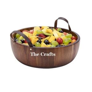 Bol de nourriture en bois de conception fantastique bol de service de soupe à salade de forme ronde de taille personnalisée à un prix acceptable - Product Image 5