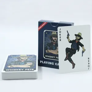 Carte da gioco da Cowboy Cool personalizzate davanti e dietro stampate giochi di Design di fabbrica carte da Poker germania carta nera con scatola