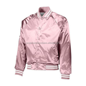 2024 nouveau Design rouge unisexe Woodland Varsity veste 100% Polyester Satin Letterman Bomber Baseball hiver veste bouton teint - Product Image 2