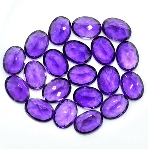 Améthyste naturelle certifiée pierre précieuse en vrac de qualité supérieure ovale à facettes pour sertissage de bijoux non traité - Product Image 2