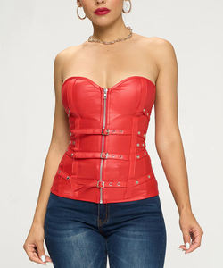 Corset en cuir sexy de haute qualité pour club, hauts pour femmes, logo personnalisé 2026, écologique, léger, antibactérien - Product Image 1