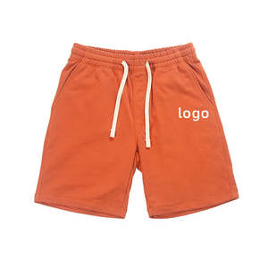 Venta al por mayor casual 100% algodón hombres cómodos pantalones cortos logotipo personalizado Fitness Jogging pantalones cortos de lana para hombres - Product Image 5