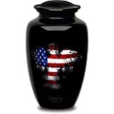 Venta de verano Elegante bandera americana Urna de cremación Cenizas humanas Funeral Memorial Adulto Metal Cremación Urna fabricante y exportador - Product Image 5