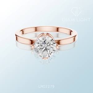 Anillo de Racimo Redondo con Claridad VS, Color F Certificado, Diseño Elegante, Brillante, Joyería de Piedras Preciosas Atemporal para Ocasiones Especiales - Product Image 1