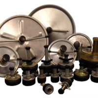 Petrosystem Bouchons de test de drain en acier inoxydable de qualité supérieure, fabrication italienne, DN=3.5" (90mm), écrou à oreilles central, joint en caoutchouc unique, neuf