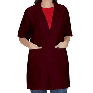 Bata de laboratorio clásica para doctor, con tela suave y bolsillos funcionales para uso clínico diario. - Product Image 1