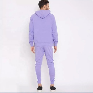 Sudadera con capucha y dobladillo crudo para fitness con logotipo impreso personalizado para hombre, chándal para entrenamiento de gimnasia y trotar deportivo a la venta - Product Image 6