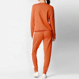 2024 nouveau Style dernière mode dames Jogging deux pièces survêtement ensemble Logo personnalisé costume de sport en gros couleur unie survêtement - Product Image 6