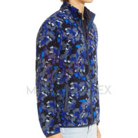 Veste polaire Sherpa bleue épaisse d'hiver pour hommes, bonne qualité, design personnalisé avec col montant, tissu en toile, couleurs personnalisées disponibles