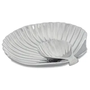 Plateau en métal fait main tendance pour un usage intérieur, plateau en métal fait main de qualité supérieure, option de gravure sur plateau en métal, plaqué, exporté par Zahid, sûr - Product Image 3