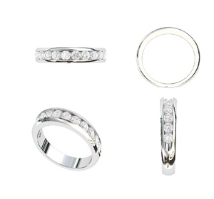 แหวนเงินแท้ S925 สำหรับผู้ชาย แหวนหมั้น แหวนแต่งงาน ประดับเพชรคิวบิกเซอร์โคเนีย 1 กะรัต ของขวัญวันครบรอบงานแต่งงาน - Product Image 6