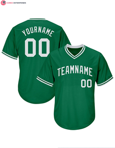 Maillot de baseball unisexe bleu à col rond et manches courtes, respirant, anti-humidité, avec nom d'équipe imprimé, vêtement de sport pour adulte, été, coupe classique - Product Image 5