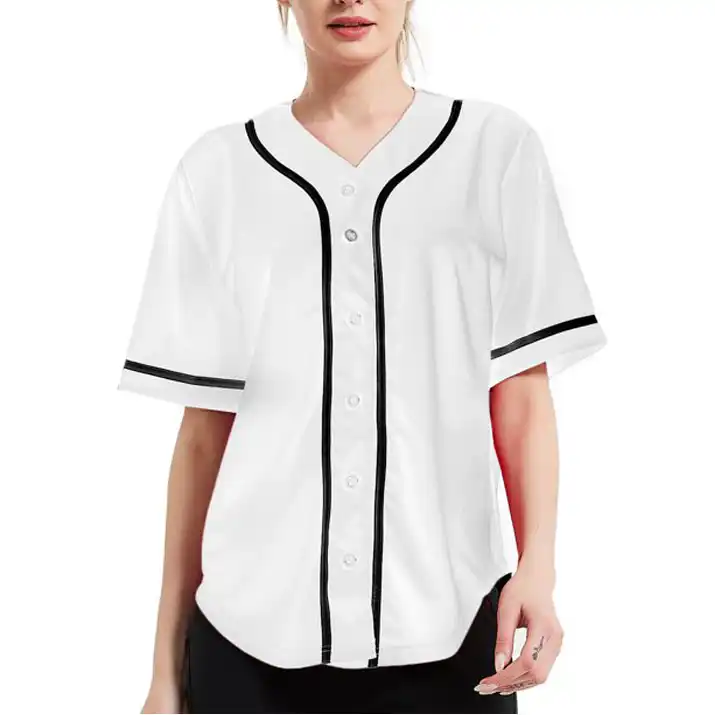 huilen Discreet Verbaasd Source Baseball Jersey for Women Adult Oversized Button Down Short Sleeve  Striped Baseball Shirt blank baseball jersey on m.alibaba.com
