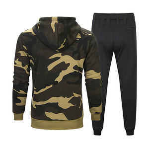 Survêtements d'hiver respirants grande taille 2 pièces à capuche unis écologiques 100 % coton sans couture imprimés personnalisés - Product Image 2