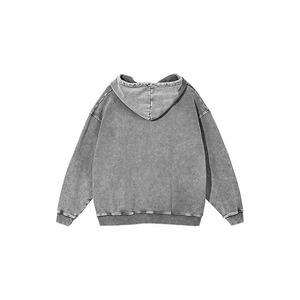 OEM Meilleur service Logo personnalisé Sweats à capuche lourds délavés à l'acide pour hommes couleur unie séchage rapide à la mode Sweats à capuche pour hommes - Product Image 5
