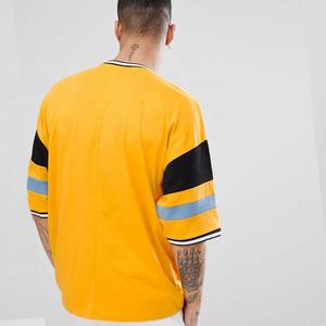 Custom Logo Men's Oversized Ringer T-Shirt Distressed Heavyweight 100% Cotton 220 Grams ringer <b>tshirt</b> - Product Image 5