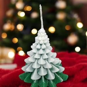 Vela Navideña de Lujo Hecha a Mano con Diseño de Árbol de Navidad Nevado, Decoración Festiva para el Hogar, Vela Perfumada, Set de Regalo de Navidad y Año Nuevo - Product Image 3