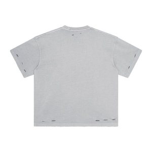 เสื้อยืดสั่งทำพิเศษ ผ้าคอตตอนหนา 100% เสื้อยืดโอเวอร์ไซส์สำหรับผู้ชาย เสื้อยืดลำลองแบบฟอกสีสไตล์วินเทจสำหรับทุกเพศ - Product Image 4