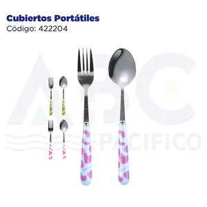 Set di posate usa e getta per uso alimentare portatile include plastica di carta di bambù cucchiaio di legno per gelato alimentare per alberghi uso commerciale - Product Image 2