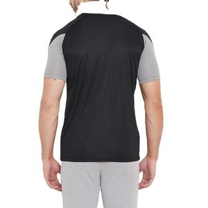 Venta al por mayor de los hombres de la moda deportes camiseta Jersey de algodón de manga corta cuello redondo Logo impreso bloque de color Slim entrenamiento de gran tamaño - Product Image 2