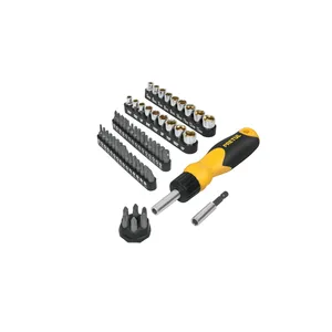 Pretul Professional Household Tool Set 6 Units <b>Ratchet</b> <b>Screwdriver</b> with 35 Tips and 18 Sockets Quality Case Packaging - Product Image 1