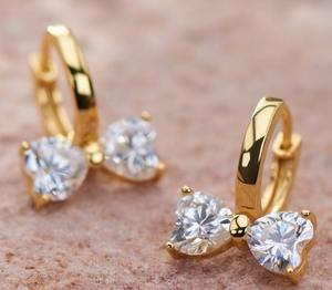 Pendientes de gota con forma de lazo de moissanita de Plata de Ley 925 | Fabricación de joyas Otros pendientes - Product Image 1