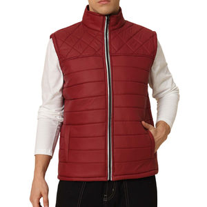 Nuevo Chaleco Acolchado Brillante sin Mangas para Invierno, Transpirable, con Logotipo Personalizado, Impermeable, Brillante, para Hombre - Product Image 1