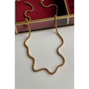 Collana lunga treccia in acciaio (60 Cm) (numero 1)