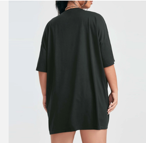 OEM 2024 dernière conception respirant femmes surdimensionné imprimé t-shirts tenue décontracté coton tissu XL taille pour l'été - Product Image 6