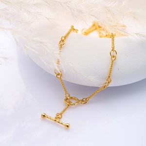 สร้อยคอแบบโซ่ดีไซน์ T Lock ทอง 22K งานฝีมือตุรกีแท้ ขายส่ง ไม่ซ้ำใคร เครื่องประดับเงินแท้ 925 - Product Image 3