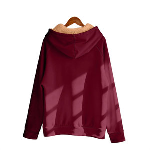 เสื้อฮู้ดผู้ชายแขนยาวผ้าฝ้ายผสมขนแกะน้ำหนักเบาแฟชั่นทรงปกติ - Product Image 6