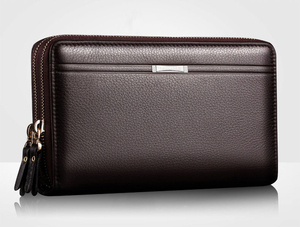 Promoción de alta calidad Crazy Horse Genuine Rfid ID Ventana Carteras de cuero Monedero Delgado Cartera de hombre - Product Image 5