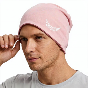 Gorro Unisex Rosa, 100% Acrílico, Color Sólido, Gorro Casual de Invierno para Adultos, Tejido a Máquina, Cálido y Cómodo - Product Image 3