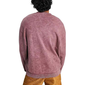 Acid Wash Crewneck Sudadera Heavy Weight Acid Wash 100% Cotton Custom Made Heavy Acid Wash Hombres Sudadera con capucha - Product Image 2