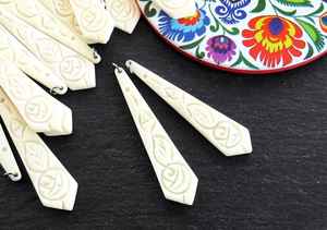 Venta al por mayor estilo vintage Jawelly hueso tallado colgante Comercio exterior tortuga collar - Product Image 2