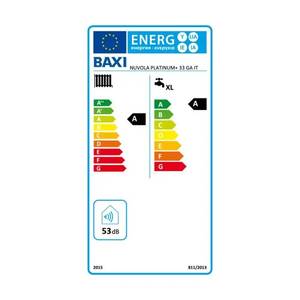Chauffe-eau à gaz à condensation au méthane Baxi Nuvola Platinum+ 33 GA 33 kW Erp, comprend un kit de gaz de combustion - Product Image 4
