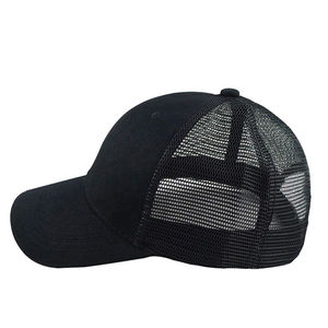 หมวกทรูเกอร์ติดหลังปรับแต่ง5แผงแฟชั่นสีพื้นหัวตาข่ายสีพื้นชุดฤดูร้อนสำหรับชายหาด - Product Image 1