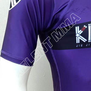 Camiseta personalizada Bjj Rashguard Hombres Rashguard Pantalones cortos Manga Regular-Fit Compresión Rash Guard - Product Image 4