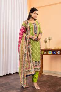 Magnifique maslin imprimé avec impression numérique kurta Set Heavy Traditional Party Wear for Adults Indian Pakistanais - Product Image 5