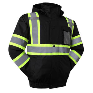 Chaqueta de Trabajo de Seguridad Reflectante Personalizada de Alta Visibilidad para Hombre, Chaqueta de Trabajo Reflectante con Cremallera y Brillo Nocturno - Product Image 1