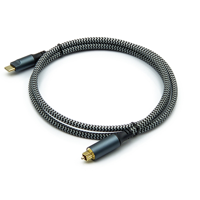 Optic Audio Cable USB-C to Toslink PVC Jacket Braid 8K Resolution 4.0mm Male-to-Male Customizable 1M/2M/3M for TV & Computer