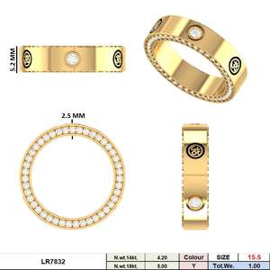 Anillo Clásico de Mujer de 4.2g, Oro Sólido de 18K con Baño de Rodio, Diamantes CVD Cultivados en Laboratorio con Certificación IGI, F VVS VS, Grabado Personalizado Om - Product Image 4