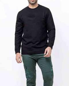 Suéter de Forro Polar para Hombre, Talla Grande XL, Cuello Redondo, Ajuste Regular, Antiencogimiento, Primavera, Color Sólido, Poliéster y Algodón, Moda 2025 - Product Image 2