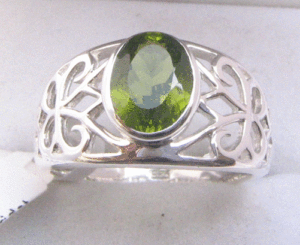 925 Sterling Silver Shah Gems Women's Natural Peridot <b>Ring</b> Dainty Geometric Pattern Oval Cut <b>Turquoise</b> Everyday Wear - Product Image 1
