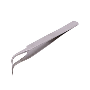 Ensemble de pinces à épiler pour extensions de cils Champagne en acier inoxydable Diamond Grip Pince à épiler incurvée adaptée aux mobiles pour extensions de cils - Product Image 1