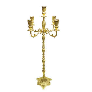 Bougeoir en cristal à 5 bras en relief pour les célébrations de Pâques de Noël de la Saint-Valentin - Product Image 1